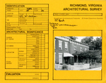 105 West Jackson Street - Survey Form by Richmond (Va.). Dept. of Planning and Community Development