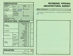 614 Idlewood Ave. - Survey Form by Richmond (Va.). Dept. of Planning and Community Development