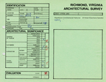 622 Idlewood Ave. - Survey Form by Richmond (Va.). Dept. of Planning and Community Development