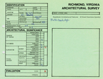 615 Idlewood Ave. - Survey Form by Richmond (Va.). Dept. of Planning and Community Development
