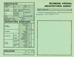 707 Idlewood Ave. - Survey Form by Richmond (Va.). Dept. of Planning and Community Development