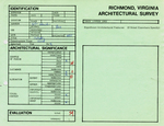 Idlewood Ave. - Survey Form by Richmond (Va.). Dept. of Planning and Community Development