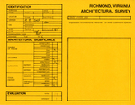 9 East Leigh Street - Survey Form by Richmond (Va.). Dept. of Planning and Community Development