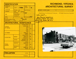102 East Leigh Street - Survey Form by Richmond (Va.). Dept. of Planning and Community Development