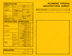 207 1/2 East Leigh Street - Survey Form by Richmond (Va.). Dept. of Planning and Community Development