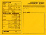 304 East Leigh Street - Survey Form by Richmond (Va.). Dept. of Planning and Community Development