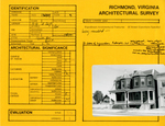18 - 16 West Leigh Street - Survey Form by Richmond (Va.). Dept. of Planning and Community Development