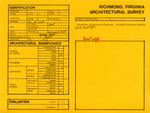 212 West Leigh Street - Survey Form by Richmond (Va.). Dept. of Planning and Community Development