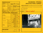 312 West Marshall Street - Survey Form by Richmond (Va.). Dept. of Planning and Community Development