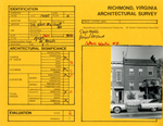216 West Marshall Street - Survey Form by Richmond (Va.). Dept. of Planning and Community Development