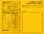 318 West Marshall Street - Survey Form by Richmond (Va.). Dept. of Planning and Community Development