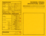 507 West Marshall Street - Survey Form by Richmond (Va.). Dept. of Planning and Community Development