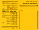509 West Marshall Street - Survey Form by Richmond (Va.). Dept. of Planning and Community Development