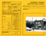 709 - 711 Cameo Street - Survey Form by Richmond (Va.). Dept. of Planning and Community Development