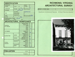 322 South Pine Street - Survey Form by Richmond (Va.). Dept. of Planning and Community Development