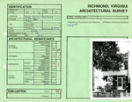 622 South Pine Street - Survey Form by Richmond (Va.). Dept. of Planning and Community Development