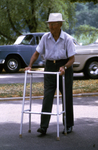 Elderly man crossing Boulevard in Byrd Park by Richmond (Va.). Division of Comprehensive Planning and Ingroff
