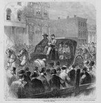 Arrival of Jefferson Davis in Richmond, on Saturday, May 11th; passing up Main Street under escort of Gen. Burton and U. S. Cavalry