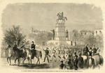 Alabama regiment marching through Capitol Square, Richmond, on their way to join the Confederate forces under Beauregard