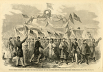 Released prisoners returning to the camp of the Thirty-First Regiment New York Volunteers (Franklin's Division), from Richmond, Virginia by Alfred R. Waud