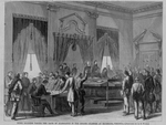 Confederate soldiers taking the oath of allegiance in the Senate Chamber at Richmond, Virginia by Alfred R. Waud
