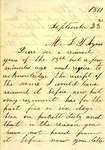Letter from John J. Cook to L. S. Joynes, 1861 September 23