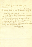 Letter from M. Howard to the faculty, 1861 October 4