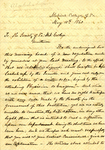 Letter from Resident Students to the Faculty of the Medical College of Virginia, 1860 May 10