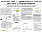 Review of the effects of Asphalt fume emission (VOCs and PAHs) in vitro, in vivo and human studies by Omran Taqi, Nastassja Lewinski, Elham Fini, Eran Rozewski, and Judith Klein-Seetharaman